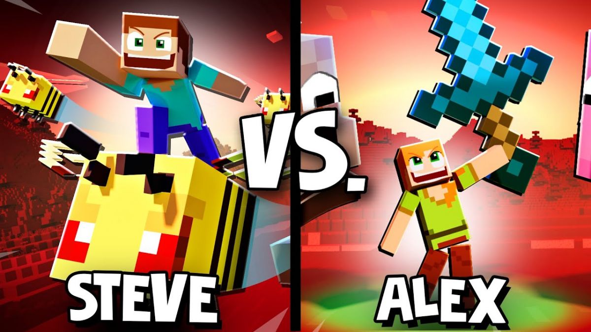tiny_steve_vs__tiny_alex_minecraft_animation_music_video